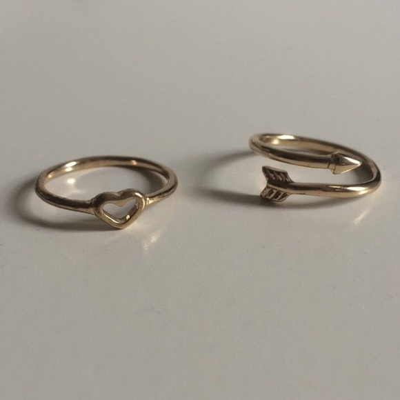 Brandy Melville Jewelry - 😍2 gold rings pack